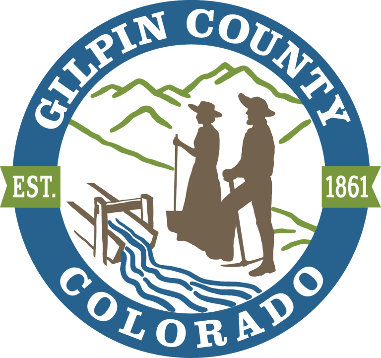 text of Gilpin County Colorado and their logo