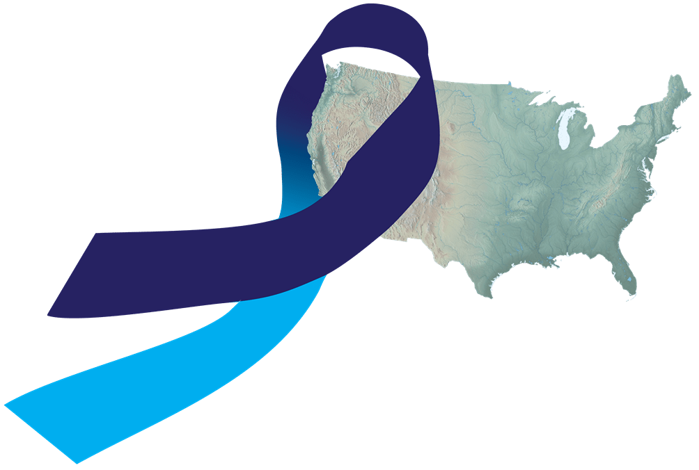 image of a ribbon around map of the united states